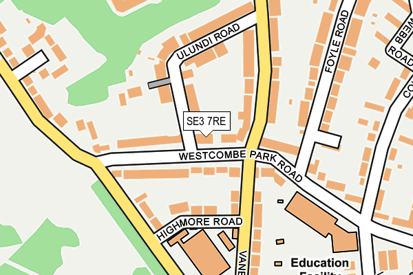 SE3 7RE map - OS OpenMap – Local (Ordnance Survey)