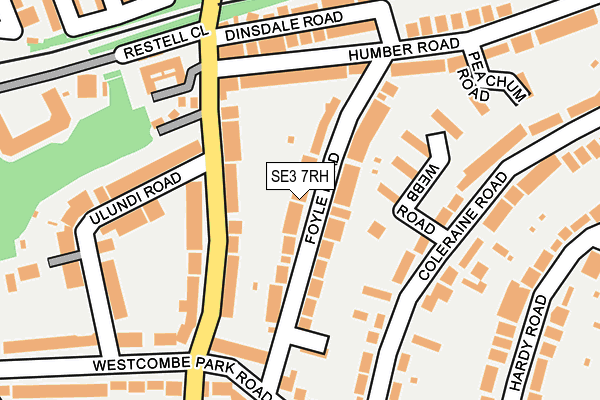 SE3 7RH map - OS OpenMap – Local (Ordnance Survey)