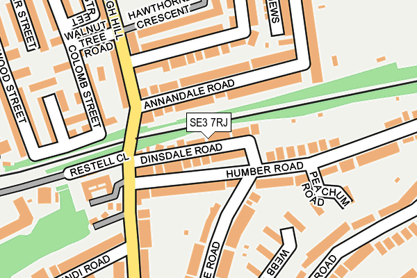 SE3 7RJ map - OS OpenMap – Local (Ordnance Survey)