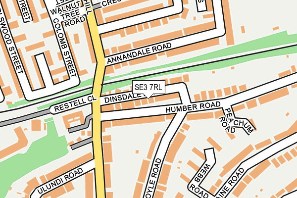 SE3 7RL map - OS OpenMap – Local (Ordnance Survey)
