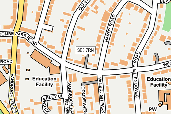 SE3 7RN map - OS OpenMap – Local (Ordnance Survey)