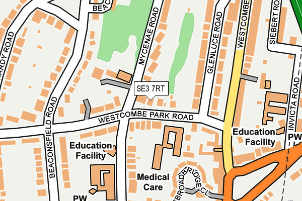 SE3 7RT map - OS OpenMap – Local (Ordnance Survey)