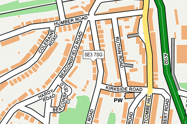 SE3 7SG map - OS OpenMap – Local (Ordnance Survey)