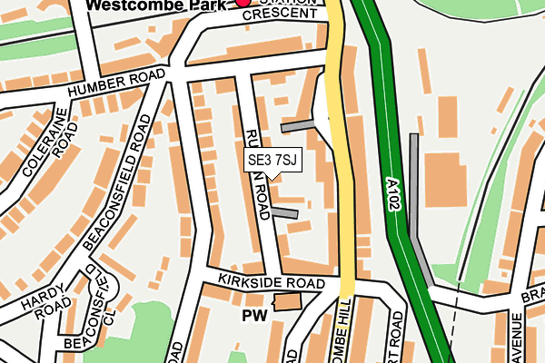 SE3 7SJ map - OS OpenMap – Local (Ordnance Survey)