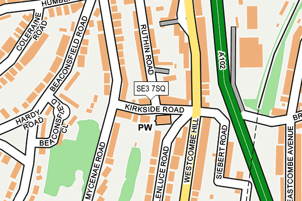SE3 7SQ map - OS OpenMap – Local (Ordnance Survey)