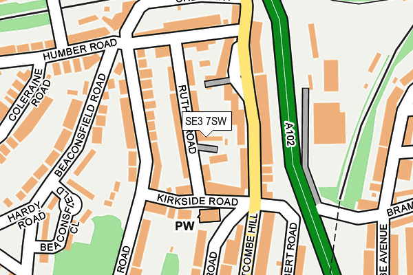 SE3 7SW map - OS OpenMap – Local (Ordnance Survey)