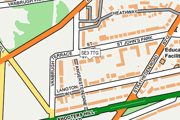 SE3 7TG map - OS OpenMap – Local (Ordnance Survey)