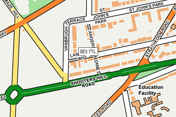 SE3 7TL map - OS OpenMap – Local (Ordnance Survey)