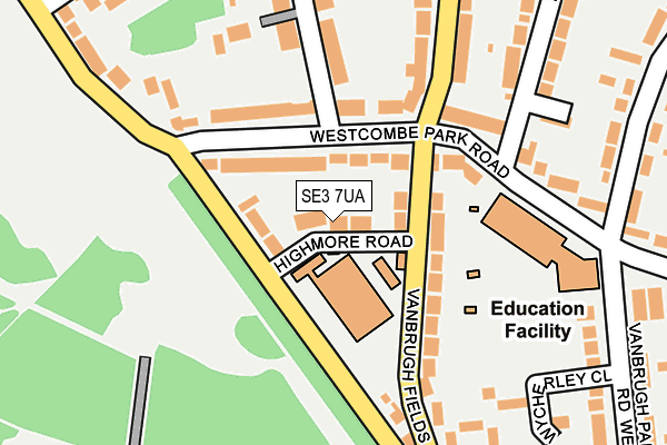 SE3 7UA map - OS OpenMap – Local (Ordnance Survey)