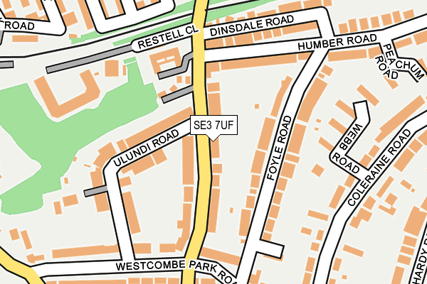 SE3 7UF map - OS OpenMap – Local (Ordnance Survey)
