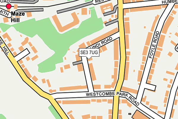SE3 7UG map - OS OpenMap – Local (Ordnance Survey)