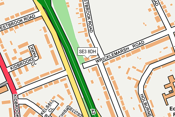 SE3 8DH map - OS OpenMap – Local (Ordnance Survey)