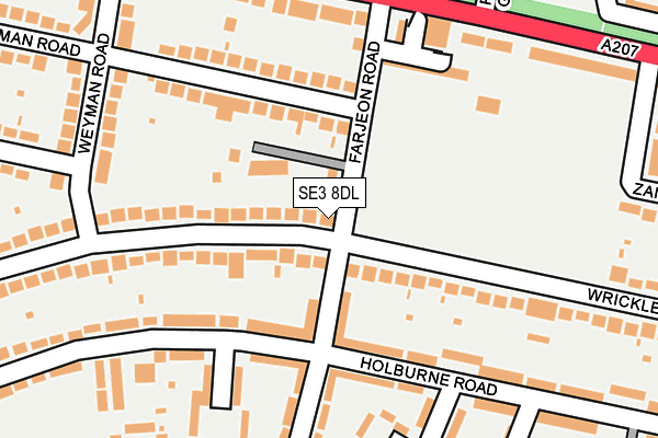 SE3 8DL map - OS OpenMap – Local (Ordnance Survey)