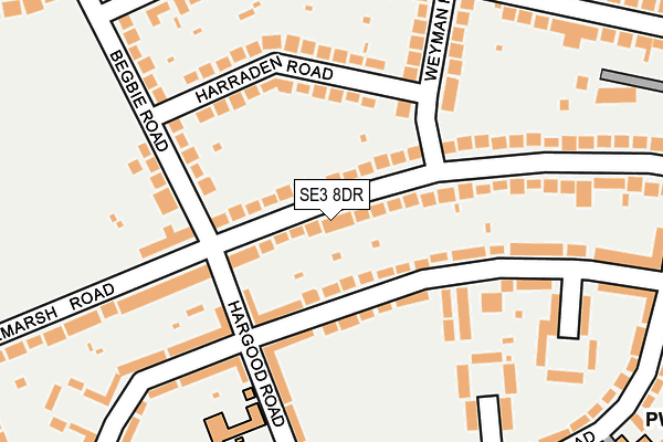 SE3 8DR map - OS OpenMap – Local (Ordnance Survey)