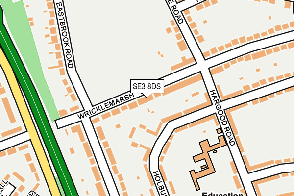 SE3 8DS map - OS OpenMap – Local (Ordnance Survey)