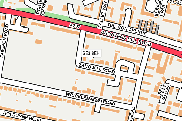 SE3 8EH map - OS OpenMap – Local (Ordnance Survey)