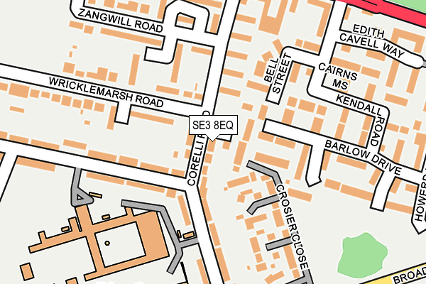 SE3 8EQ map - OS OpenMap – Local (Ordnance Survey)