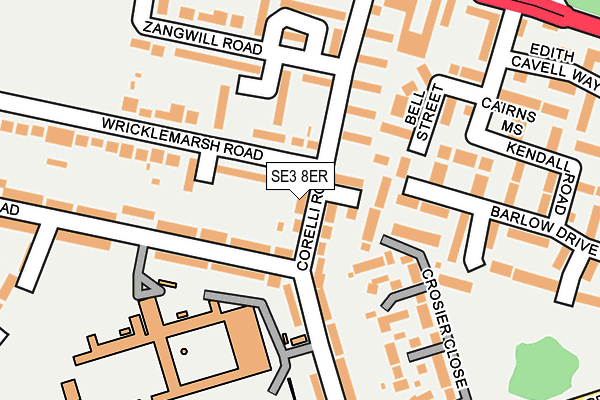 SE3 8ER map - OS OpenMap – Local (Ordnance Survey)