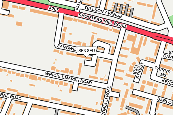 SE3 8EU map - OS OpenMap – Local (Ordnance Survey)