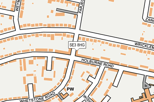 SE3 8HG map - OS OpenMap – Local (Ordnance Survey)