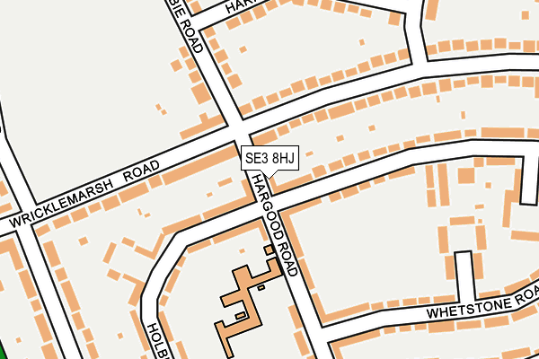 SE3 8HJ map - OS OpenMap – Local (Ordnance Survey)