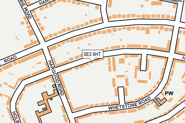 SE3 8HT map - OS OpenMap – Local (Ordnance Survey)