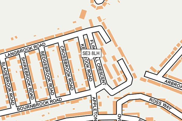 SE3 8LH map - OS OpenMap – Local (Ordnance Survey)