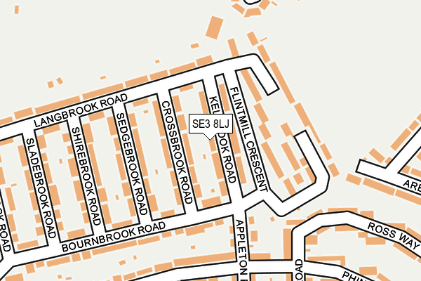 SE3 8LJ map - OS OpenMap – Local (Ordnance Survey)