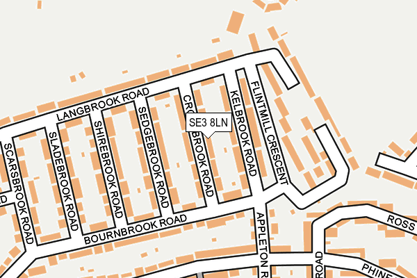 SE3 8LN map - OS OpenMap – Local (Ordnance Survey)
