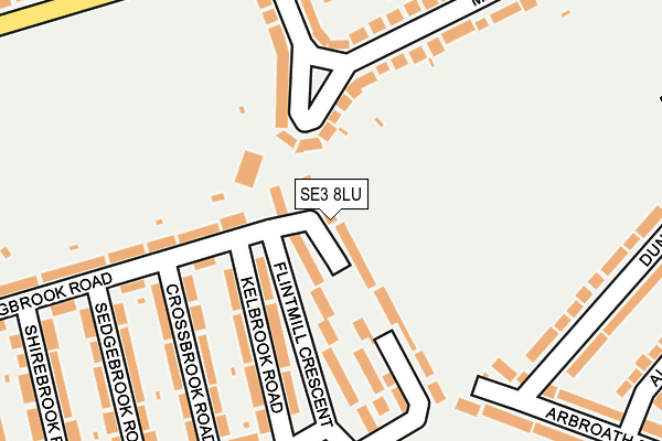 SE3 8LU map - OS OpenMap – Local (Ordnance Survey)