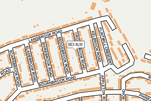 SE3 8LW map - OS OpenMap – Local (Ordnance Survey)