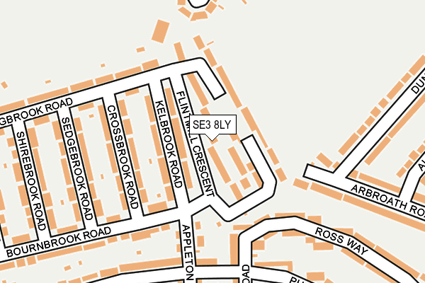 SE3 8LY map - OS OpenMap – Local (Ordnance Survey)