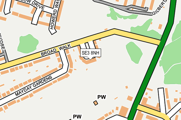 SE3 8NH map - OS OpenMap – Local (Ordnance Survey)