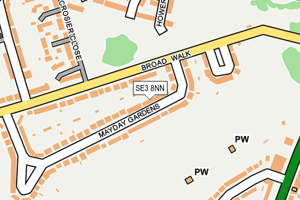 SE3 8NN map - OS OpenMap – Local (Ordnance Survey)