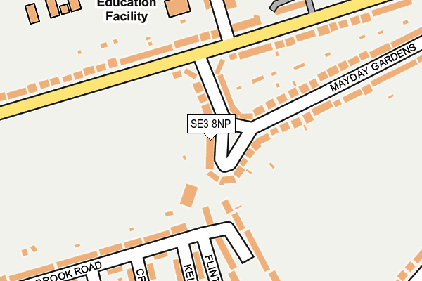 SE3 8NP map - OS OpenMap – Local (Ordnance Survey)