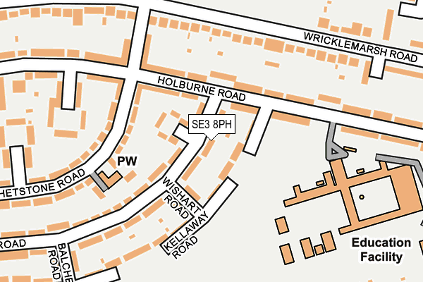 SE3 8PH map - OS OpenMap – Local (Ordnance Survey)