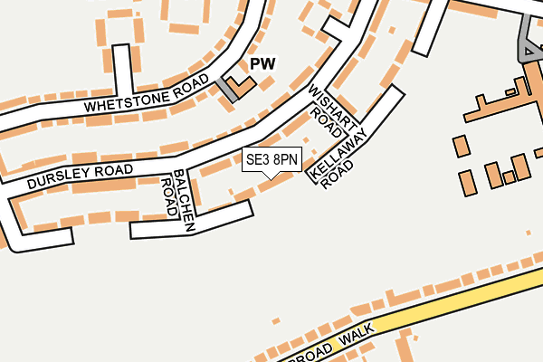 SE3 8PN map - OS OpenMap – Local (Ordnance Survey)