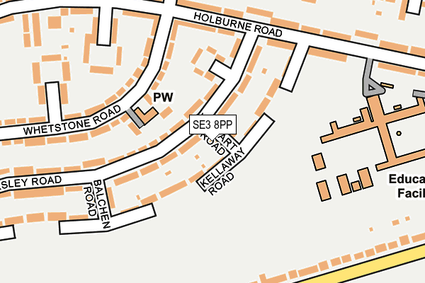 SE3 8PP map - OS OpenMap – Local (Ordnance Survey)