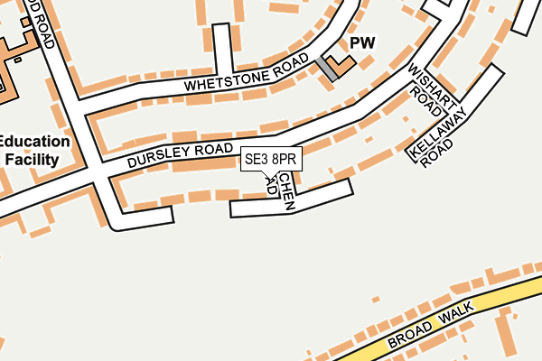 SE3 8PR map - OS OpenMap – Local (Ordnance Survey)