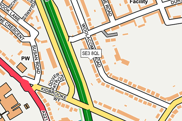 SE3 8QL map - OS OpenMap – Local (Ordnance Survey)