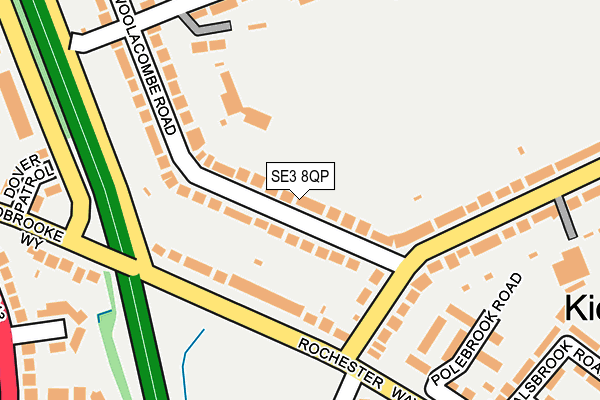 SE3 8QP map - OS OpenMap – Local (Ordnance Survey)