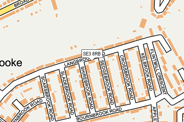 SE3 8RB map - OS OpenMap – Local (Ordnance Survey)