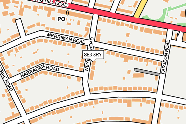 SE3 8RY map - OS OpenMap – Local (Ordnance Survey)