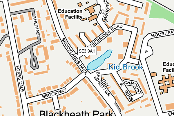 SE3 9AH map - OS OpenMap – Local (Ordnance Survey)