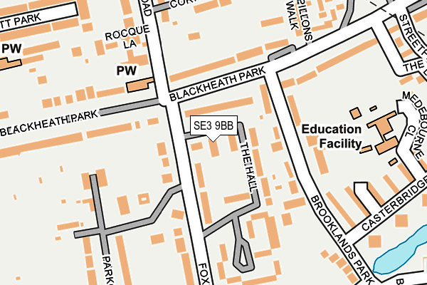 SE3 9BB map - OS OpenMap – Local (Ordnance Survey)