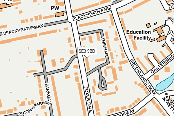 SE3 9BD map - OS OpenMap – Local (Ordnance Survey)