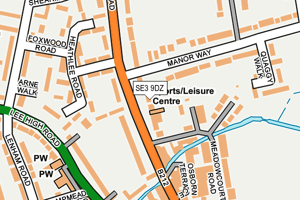 SE3 9DZ map - OS OpenMap – Local (Ordnance Survey)