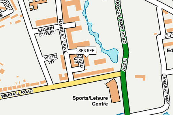 SE3 9FE map - OS OpenMap – Local (Ordnance Survey)