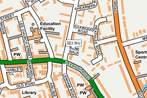 SE3 9HJ map - OS OpenMap – Local (Ordnance Survey)