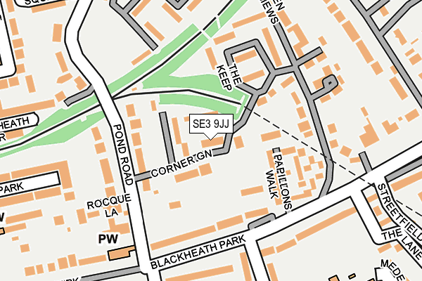 SE3 9JJ map - OS OpenMap – Local (Ordnance Survey)